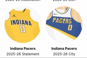 致敬经典！美记：步行者新赛季城市版球衣款式为80年代的复古同款