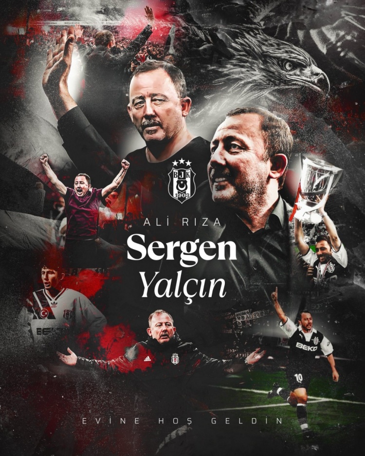 官方：亚尔钦出任贝西克塔斯新帅，顶替昨日被解雇的索尔斯克亚